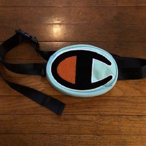 CHAMPION Logo Buckle Fanny Pack teal Crossbody